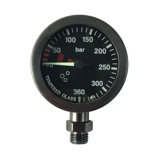 Atlantis Tech Pressure Gauge 52mm PVD Black Dial 400 bar