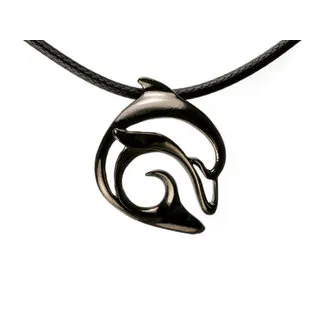 Big Blue by Roland St John Hematite Pendants - "Flipper" Dolphin