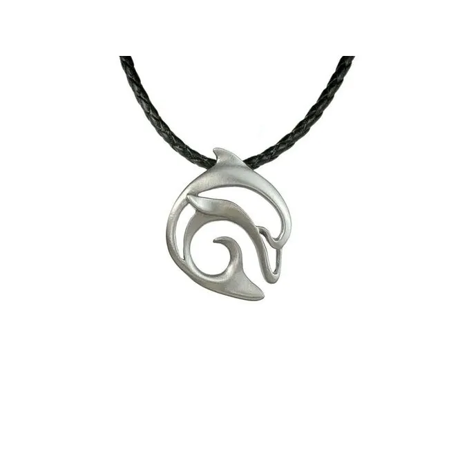 Big Blue by Roland St John Pewter Pendants - "Flipper" Dolphin