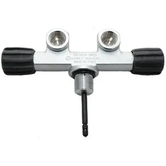 BTS DIN Twin valve fixed P25/M25x2 (232bar)