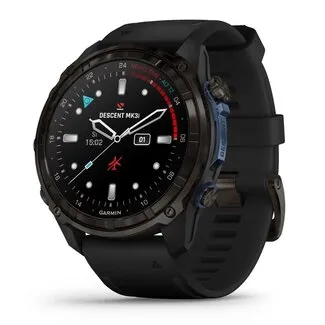 Garmin Descent MK3i - 51 mm Black Silicone Strap